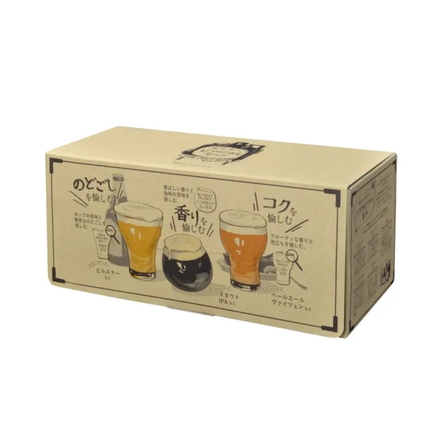 【TOYO SASAKI】東洋佐佐木 日本製 三入啤酒杯禮盒(G071-T261)