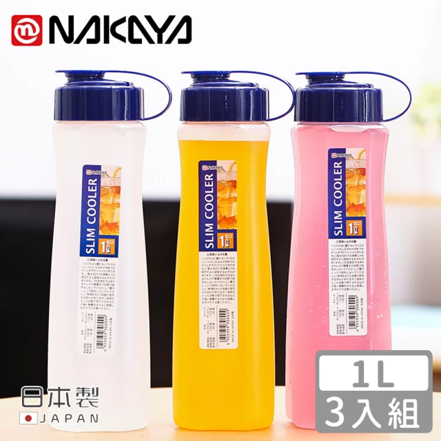 NAKAYA 日本製大容量冷水壺/冷泡壺1L(3入組)