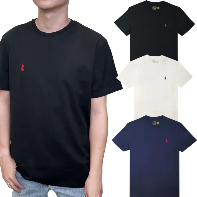 【RALPH LAUREN】POLO Ralph Lauren 休閒 素TEE 刺繡小馬短袖上衣(平輸品)