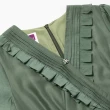 【ILEY 伊蕾】輕奢光澤交疊V領萊賽爾纖維長洋裝(綠色；M-XL；1232077048)