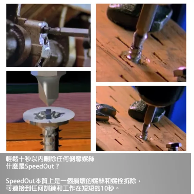 【SPEED OUT】配收藏盒 崩牙救星 螺絲取出器 滑牙神器 螺絲 退牙器 電鑽起子機用(4件套組)