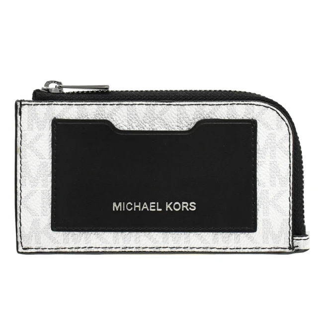 Michael Kors 銀釦滿版字母連帽防風防潑水風衣(卡