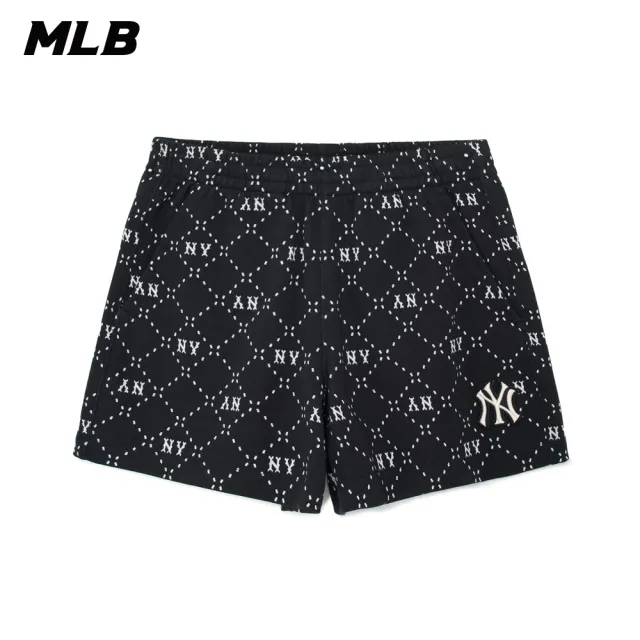 【MLB】女版休閒短褲 MONOGRAM系列 紐約洋基隊(3FSPM0133-50BKS)