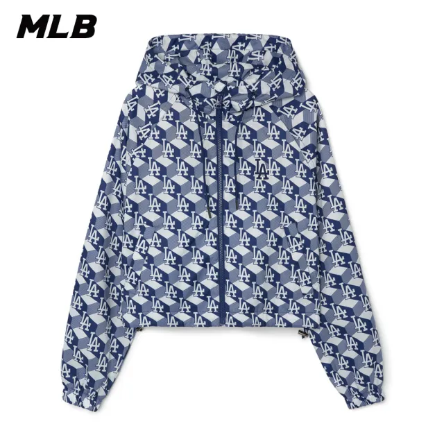 【MLB】女版防風外套 MONOGRAM系列 洛杉磯道奇隊(3FWJM0431-07NYL)