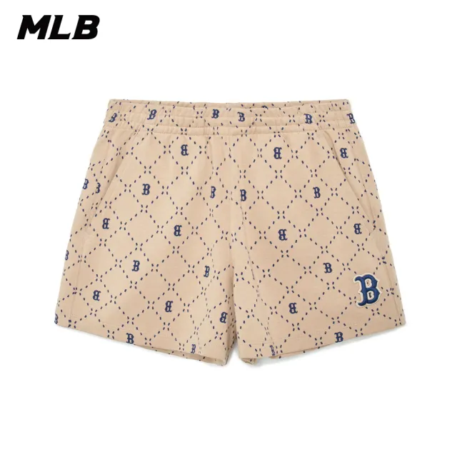 【MLB】女版休閒短褲 MONOGRAM系列 波士頓紅襪隊(3FSPM0133-43SAL)