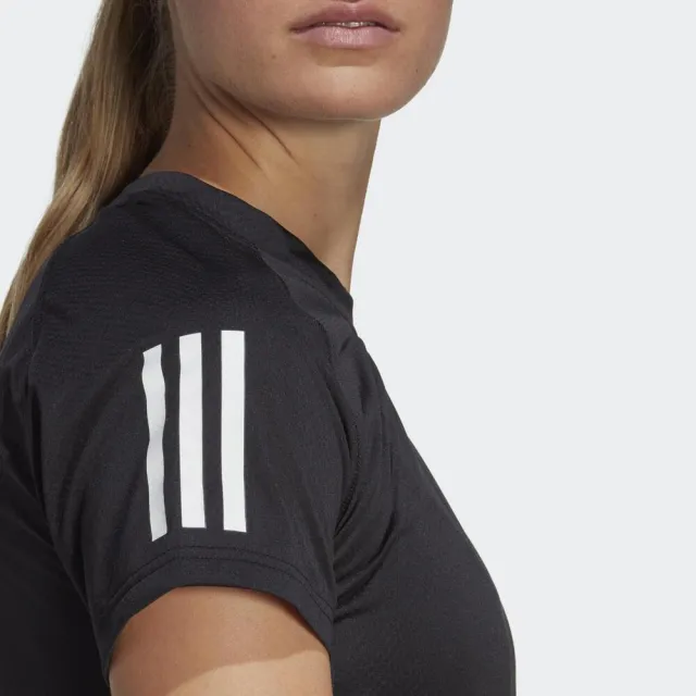 【adidas 愛迪達】Club Tee 女 短袖上衣 網球 運動 休閒 吸濕 排汗 透氣 舒適 黑(HS1450)