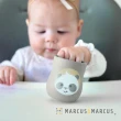 【MARCUS&MARCUS】幼兒學習餐具豪華5件組-貓熊款(圍兜+手握叉匙+吸盤碗含蓋+訓練杯+餐墊)
