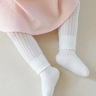 【Happy Prince】韓國製 Melow蕾絲輕薄透氣嬰兒童內搭褲+中筒襪2件組(打底褲寶寶襪子高筒襪半統襪長襪)