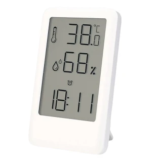 【冷暖自知】壁掛式室內溫濕度計(鬧鐘 時鐘 大螢幕 溫度計 測溫器 電子鐘 乾濕度表)