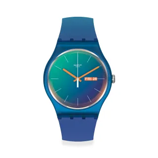 【SWATCH】New Gent 原創系列手錶 FADE TO TEAL 男錶 女錶 瑞士錶 錶(41mm)