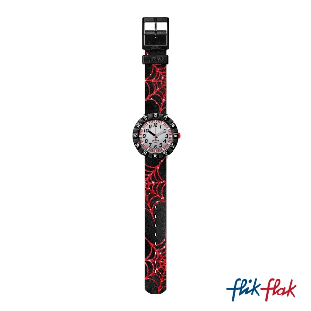 【Flik Flak】兒童手錶 閃耀系列 蜘蛛絲 蜘蛛人 蜘蛛俠 WEBAXUS 兒童錶 瑞士錶 錶(36.7mm)