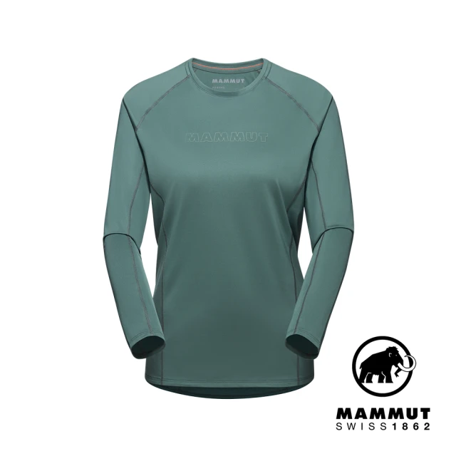 Mammut 長毛象 Selun FL Longsleeve Logo Women 機能LOGO長袖T恤 深玉石綠 女款 #1016-01450