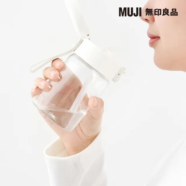 【MUJI 無印良品】攜帶式透明水壺/附吸管/350ml