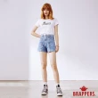 【BRAPPERS】女款 玉石丹寧系列-wonder jade高腰彈性短褲(雪花藍)