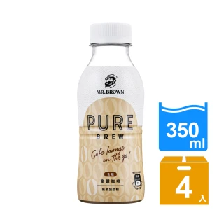 【金車/伯朗】Pure Brew拿鐵咖啡350mlx4入/組