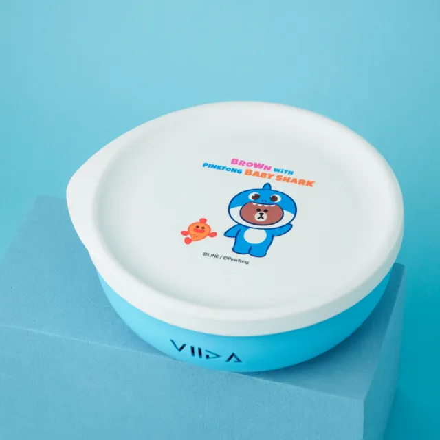【VIIDA】熊大和碰碰狐鯊魚寶寶抗菌不鏽鋼餐碗(官方直營)