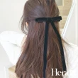 【HERA 赫拉】少女絲絨蝴蝶結彈簧夾 H112022109(彈簧夾 韓系小髮夾 經典髮飾  邊夾 平價 髮飾 送禮 彈簧夾)
