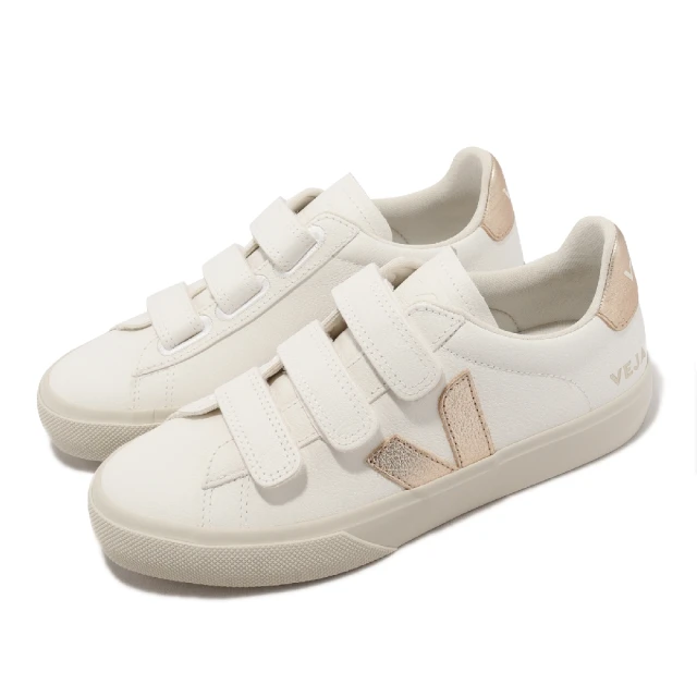 【VEJA】休閒鞋 Recife Logo Chromefree Leather 女鞋 白 香檳金 奶油底(RC0502762A)