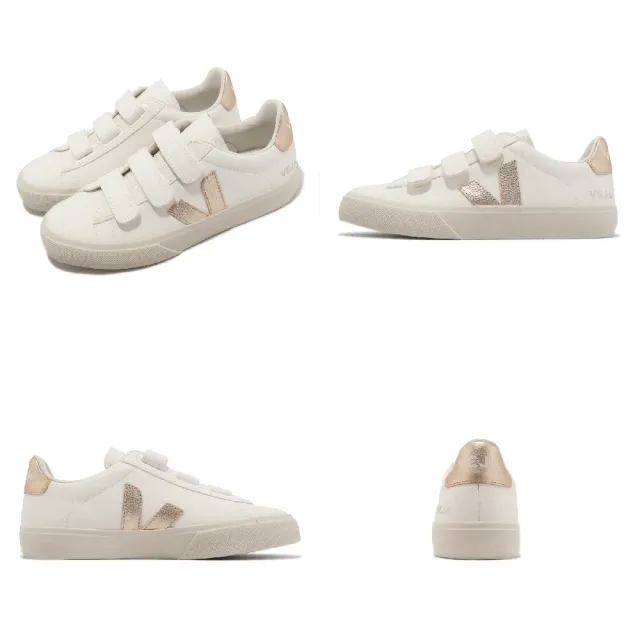 【VEJA】休閒鞋 Recife Logo Chromefree Leather 女鞋 白 香檳金 奶油底(RC0502762A)