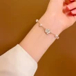 【Lydia】現貨 春季氣質時尚高級感花朵珍珠手鍊(金)