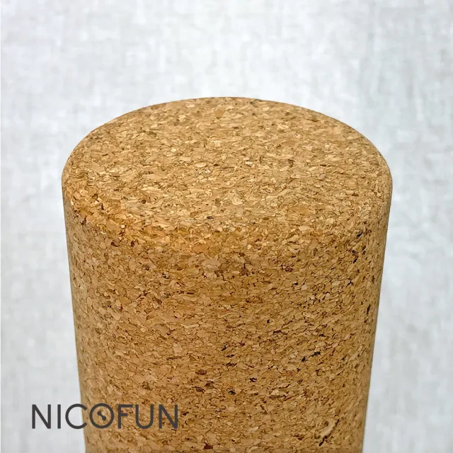 【NicoFun 愛定做】天然軟木 瑜珈柱 瑜珈按摩棒 經絡棒筋膜棒 筋膜放鬆 舒展 紓壓 瑜珈滾輪(45cm)