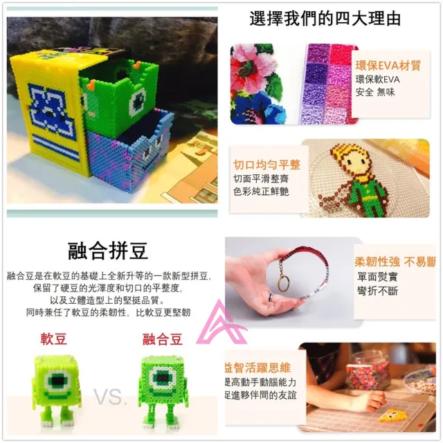 【百獅】5mm拼豆補充包 130g 100色可選(台灣製拼豆 61-72號色、雙色、金蔥色、夜光色)