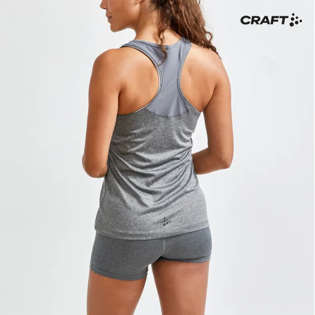 【CRAFT】女 ADV ESSENCE SINGLET W DK GREY MELANGE 運動背心(1908770-975000)