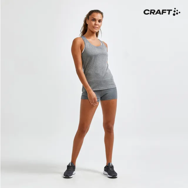 【CRAFT】女 ADV ESSENCE SINGLET W DK GREY MELANGE 運動背心(1908770-975000)