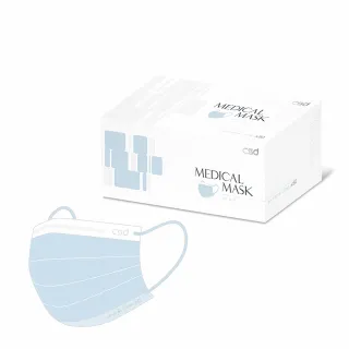 【CSD 中衛】中衛醫療口罩-成人平面-天空藍(50片/盒)