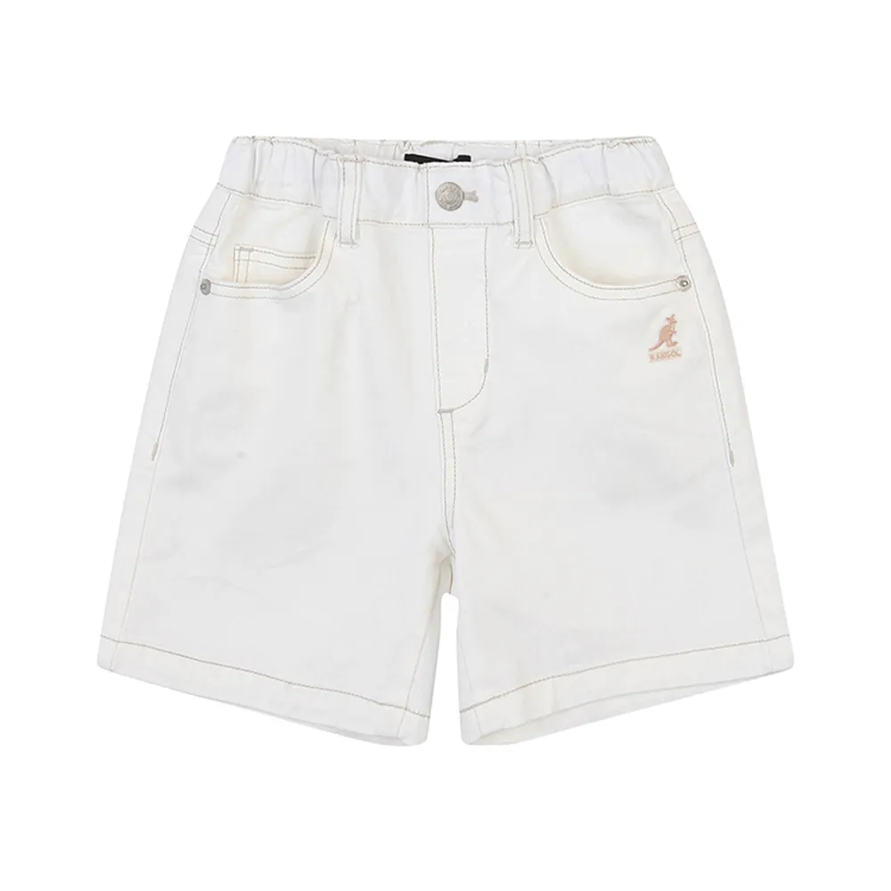 【KANGOL】韓國-KIDS 白牛仔短褲(W23SC003WT)