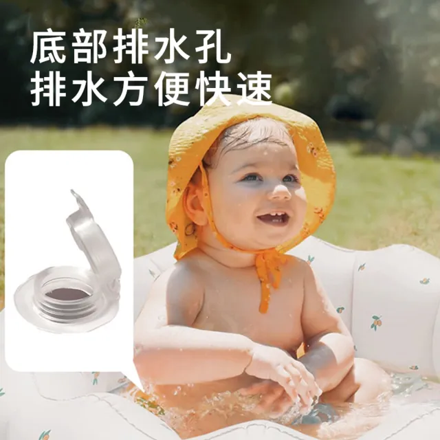 【ANTIAN】小型寶寶家用可折疊充氣泳池(充氣兒童洗澡盆 夏天泡水遊樂池)