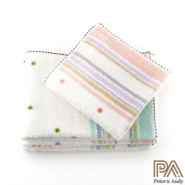 【Peter&Andy】家用毛巾-水玉點點(台灣製日常實用款 逗趣點點 一款四色)