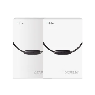 【ible】Airvida M1鈦項圈45公分穿戴式負離子空氣清淨機(黑/白二款任選二)