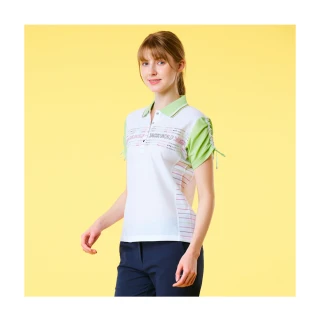 【Jack Nicklaus 金熊】GOLF女款英文印花POLO衫/高爾夫球衫(綠色)