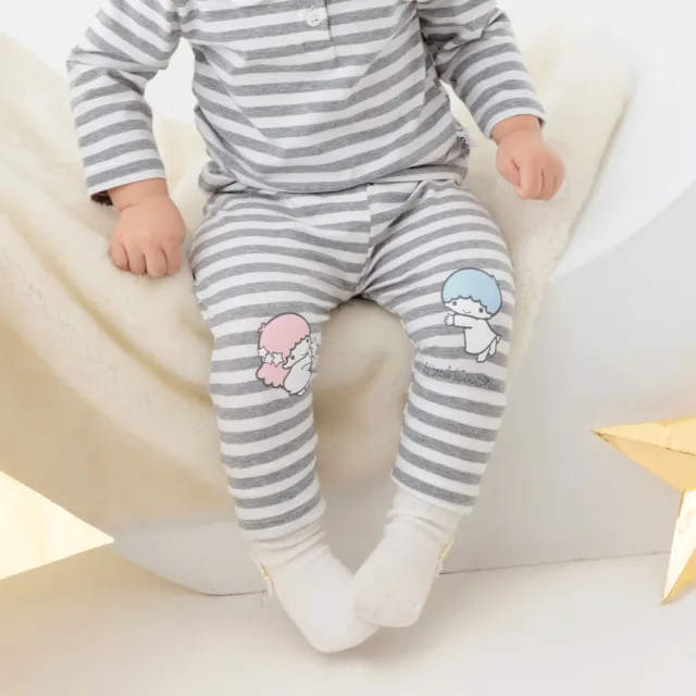 【OB 嚴選】美國棉台灣製可愛雙子星彈性條紋寶寶內搭褲嬰幼童裝 《KB1403》
