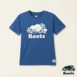【Roots】Roots大童-絕對經典系列 海狸LOGO短袖T恤(藍色)