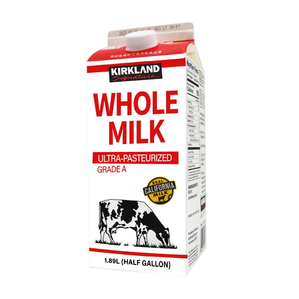 【美式賣場】Kirkland Signature 科克蘭 全脂鮮乳(1.89公升)