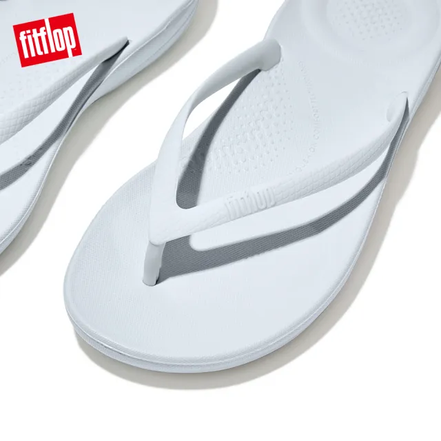 【FitFlop】IQUSHION ERGONOMIC FLIP-FLOPS輕量人體工學夾腳涼鞋-女(海沫藍色)