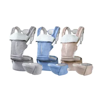【PUKU 藍色企鵝】Triple+三合一全方位腰帶腰凳揹巾(單寧/杏色/鐵灰)