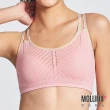 【Mollifix 瑪莉菲絲】A++活力自在雙肩帶舒適BRA、瑜珈服、無鋼圈、開運內衣(粉+燕麥)