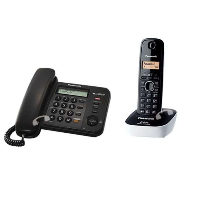 【Panasonic 國際牌】經典有線+無線電話組(KX-TS580 + KX-TG3411)