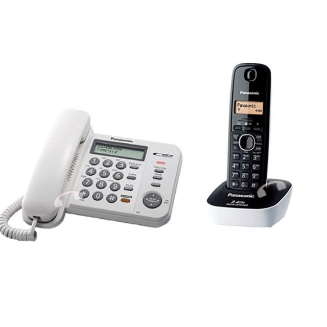 【Panasonic 國際牌】經典有線+無線電話組(KX-TS580 + KX-TG3411)