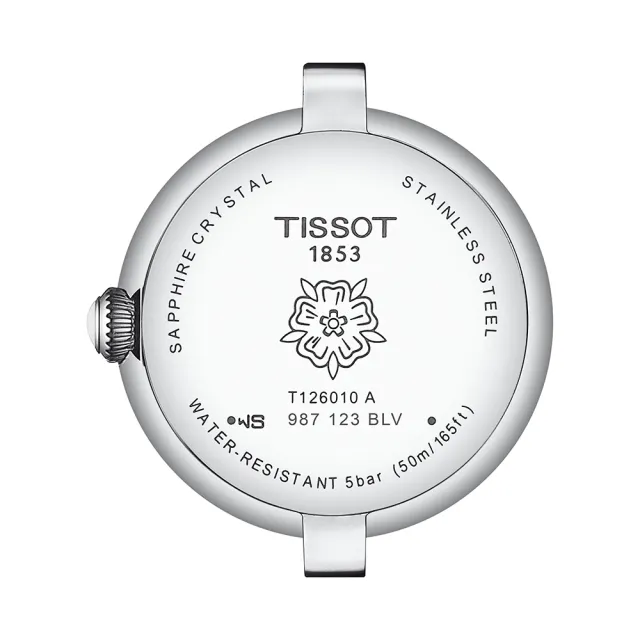 【TISSOT 天梭】官方授權 BELLISSIMA 珍珠母貝羅馬石英女錶-26mm 送行動電源 畢業禮物(T1260101113300)
