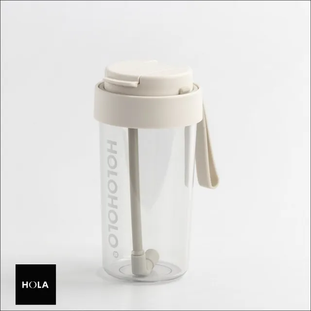 【HOLA】HOLOHOLOJUMP CUP 跳跳吸管杯 600ml 白