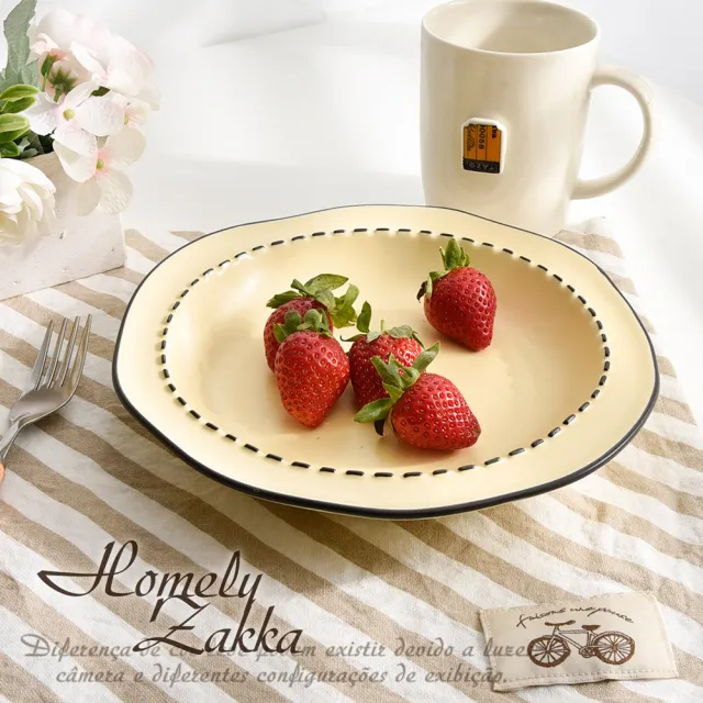 【Homely Zakka】北歐極簡奶油風啞光陶瓷餐盤餐具_圓盤6件組(湯盤 餐具 餐盤 盤子 器皿 碗盤)
