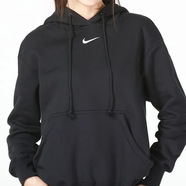 NIKE 耐吉 AS W NSW PHNX FLC OS PO HOODIE 黑 運動 長袖 帽T(DQ5861010 DQ5861-010)