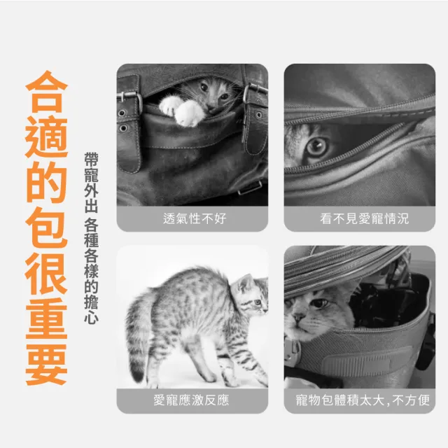 萌趣透氣帆布寵物露頭包(貓咪帆布包 露頭斜背包 寵物外出包 手提貓咪袋子 小型犬 狗狗外出包)