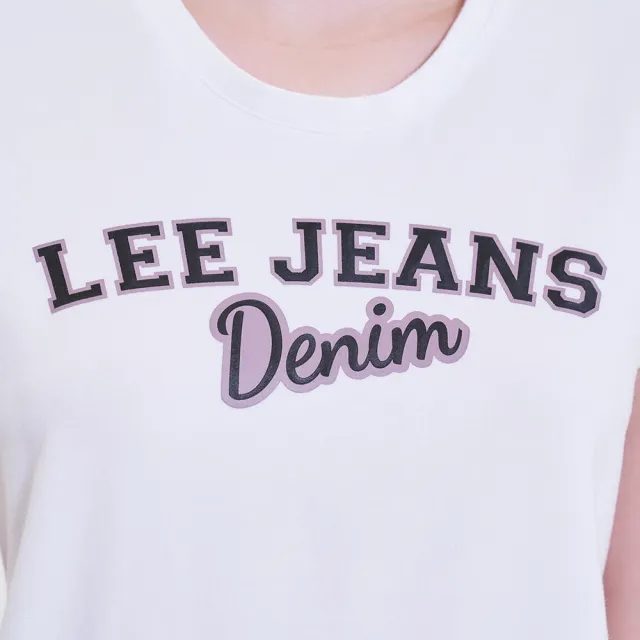 【Lee 官方旗艦】女裝 短袖T恤 / Denim Lee Jeans印花 共2色 標準版型(LL220358K14 / LL220358429)