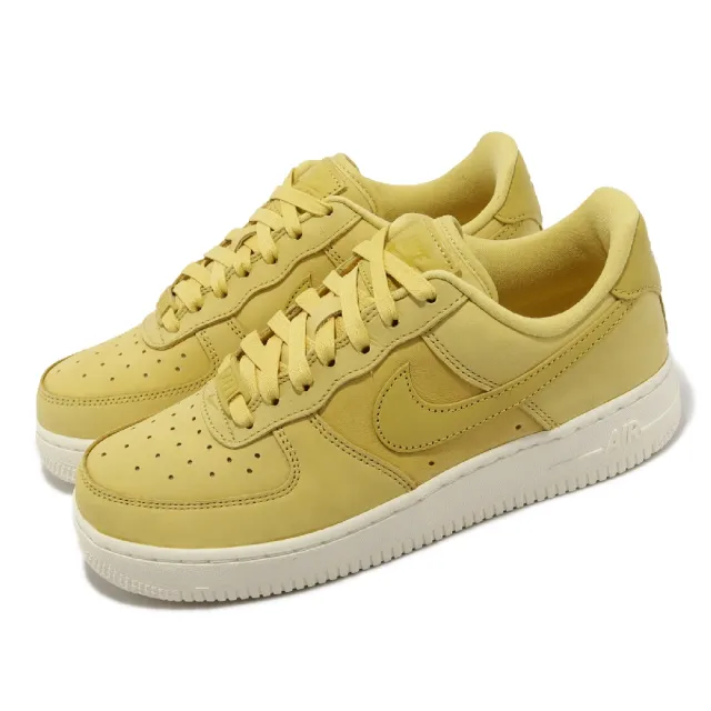 【NIKE 耐吉】Wmns Air Force 1 PRM MF 女鞋 Gold Nubuck 薑黃 AF1 休閒鞋(DR9503-700)