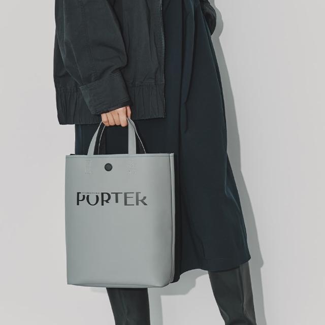 【PORTER INTERNATIONAL】復古新穎GAP托特包-L(灰)